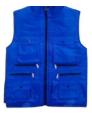 Chaleco en dril cuello redondo