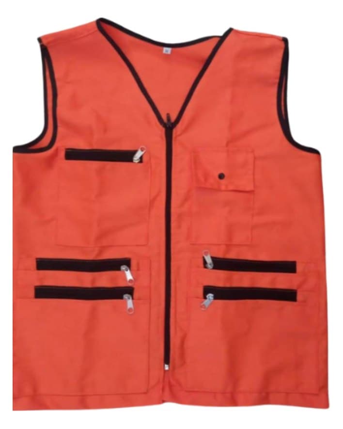 Chaleco en dril cuello V