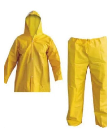 Impermeable amarillo de dos piezas